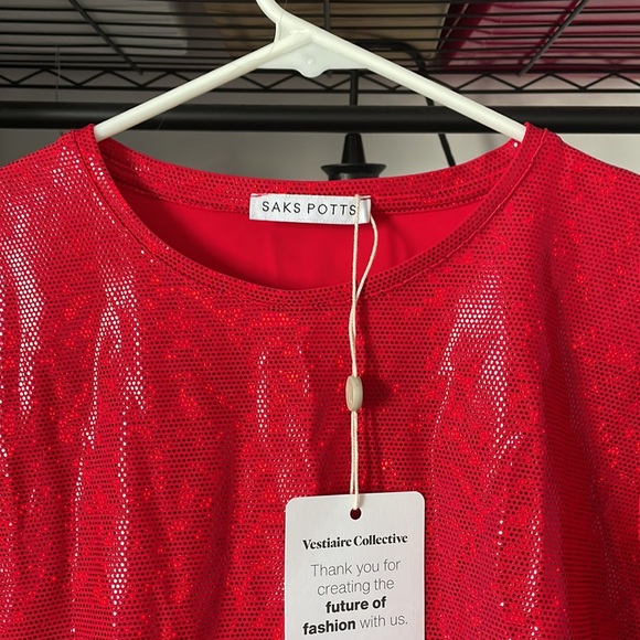 Saks Potts Saya Top Red 2 - Picture 4 of 8